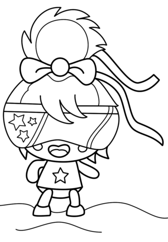 Moshi Monsters Lady Googoo Coloring Page